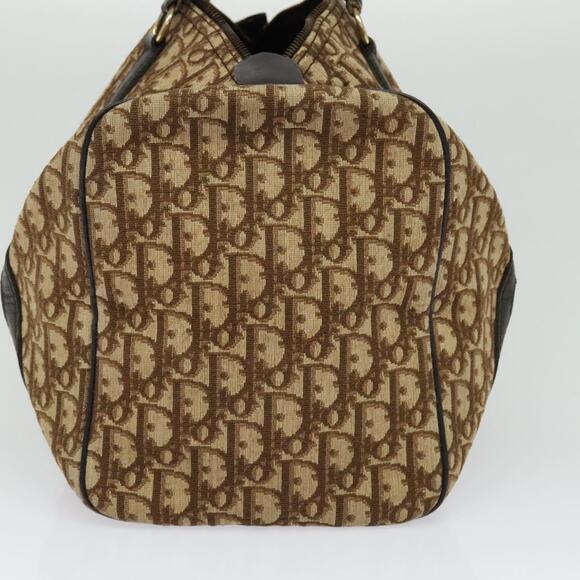 DIOR Trotter Canvas Hand Bag Brown Gold - Picture 5 of 12